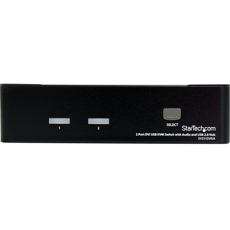 StarTech.com 2 Port DVI USB KVM Switch with Audio and USB 2.0 Hub - Supports Up to 1920x1200 Resolution