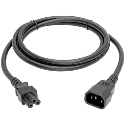Eaton Tripp Lite Series C14 to C5 Power Cord – 6 ft. Black Laptop Power Adapter Cable