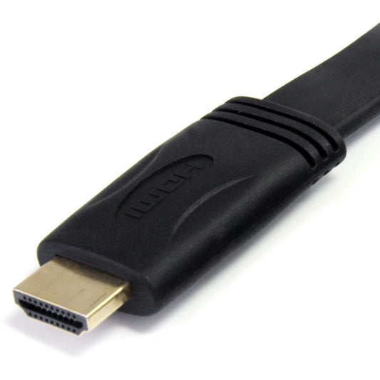 StarTech.com 6 ft Flat High Speed HDMI Cable with Ethernet – Supports 4K x 2K Resolution and 3D for Gaming and Home Theater