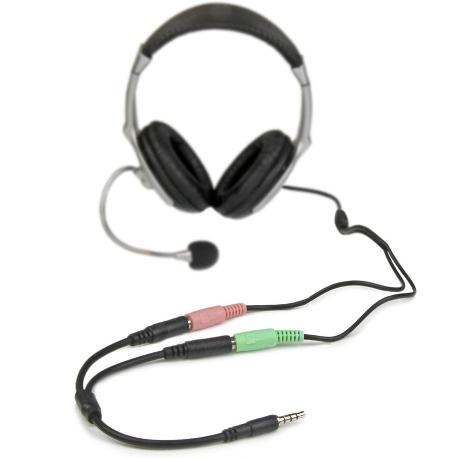 StarTech.com MUYHSMFF Headset Adapter for Laptop and Mobile Devices with Separate Microphone and Headphone Ports