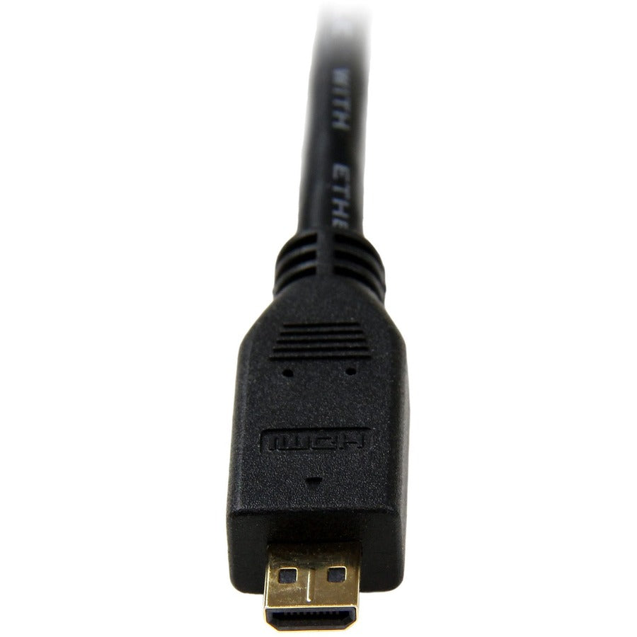 StarTech.com 3 ft Micro HDMI to HDMI Cable with Ethernet - High-Speed 4K Adapter for Micro HDMI Devices