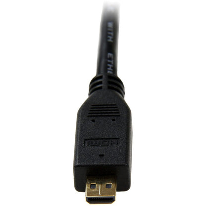 StarTech.com 3 ft Micro HDMI to HDMI Cable with Ethernet - High-Speed 4K Adapter for Micro HDMI Devices