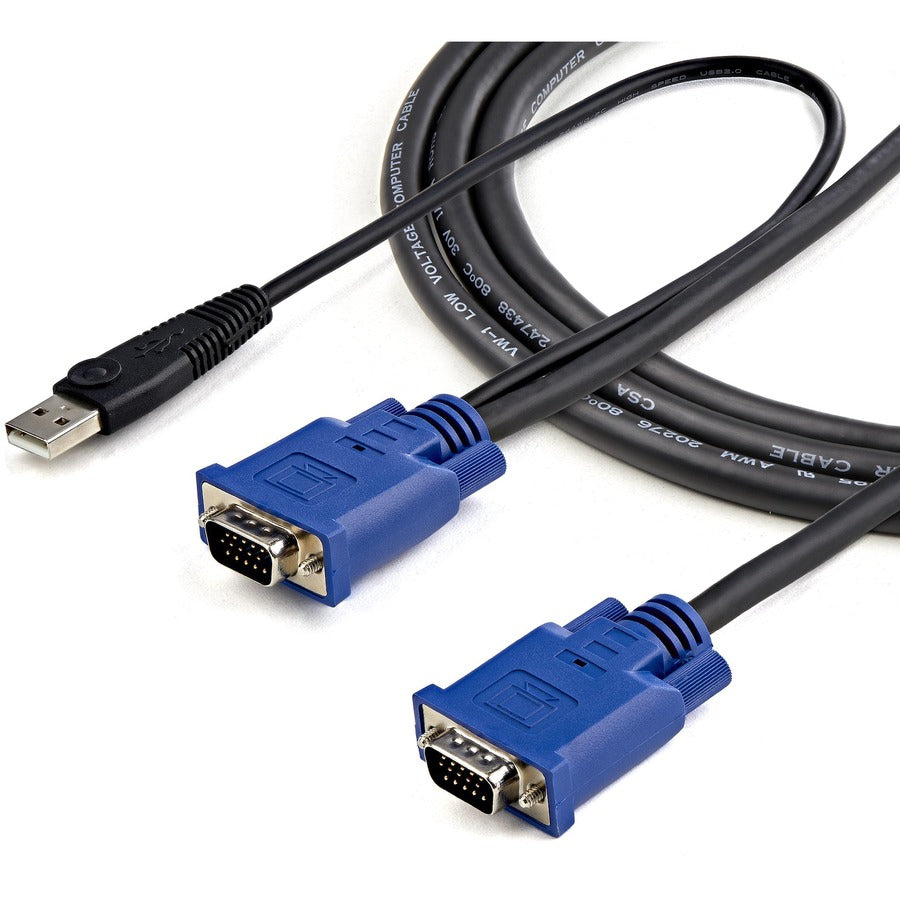 StarTech.com 10 ft 2-in-1 USB VGA KVM Cable with Male HD-15 Connectors