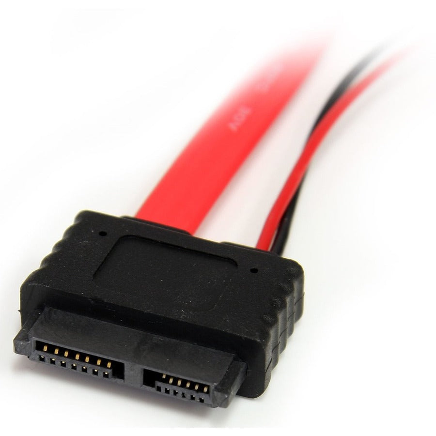 StarTech.com 12-inch Slimline SATA to SATA with LP4 Power Cable (SLSATAF12)