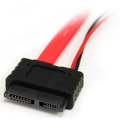 StarTech.com 12-inch Slimline SATA to SATA with LP4 Power Cable (SLSATAF12)