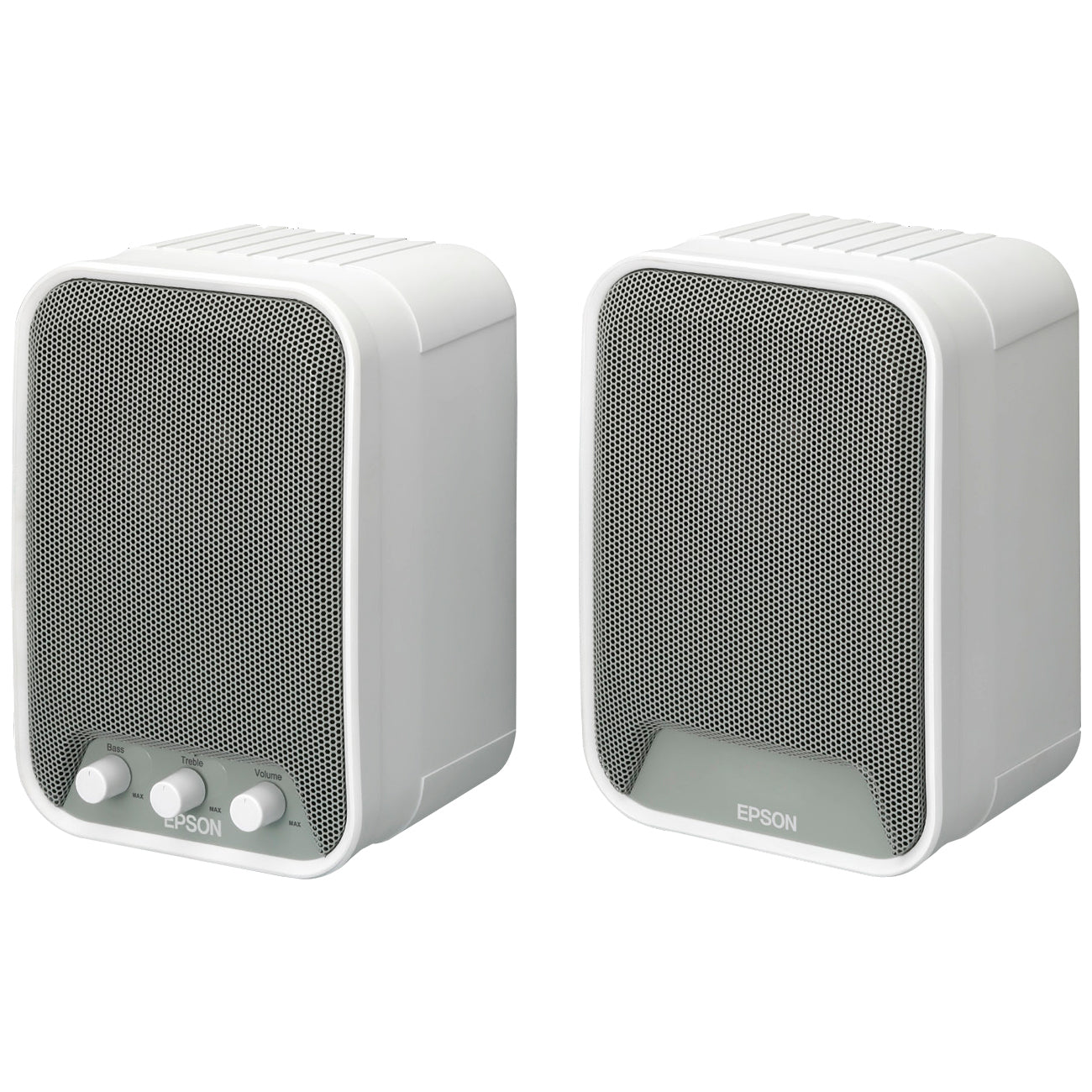 Epson ELPSP02 2.0 Speaker System – 30W RMS Power for Classroom Audio – White