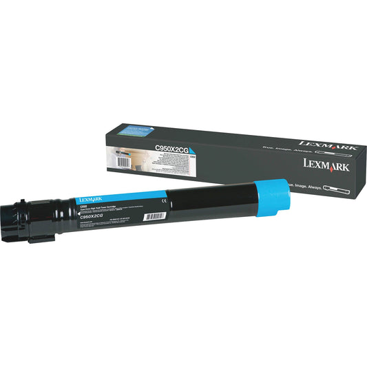 Lexmark C950X2CG Original Cyan Extra High-Yield Toner Cartridge for Lexmark C950 Series