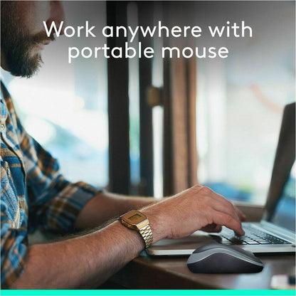 Logitech M185 Wireless Mouse with 2.4GHz Connectivity and 1000 DPI Optical Tracking in Silver