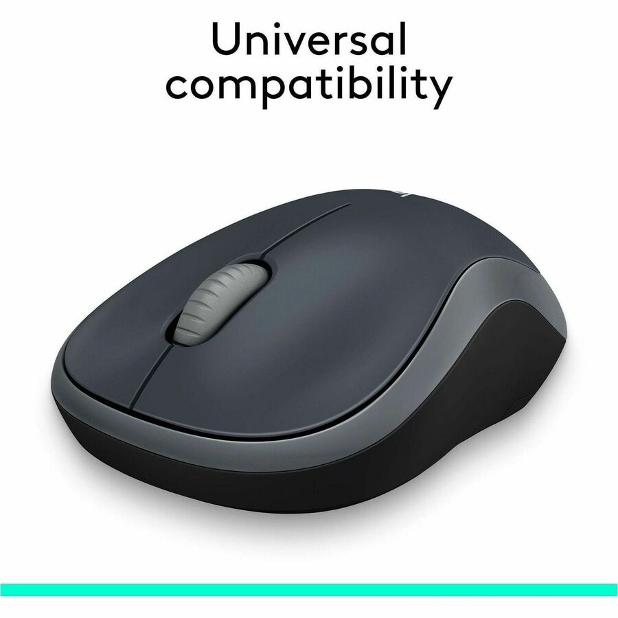 Logitech M185 Wireless Mouse with 2.4GHz Connectivity and 1000 DPI Optical Tracking in Silver