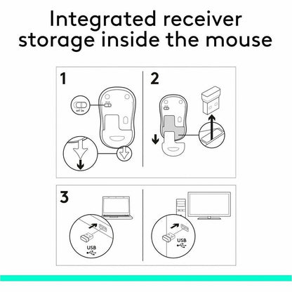 Logitech M185 Wireless Mouse with 2.4GHz Connectivity and 1000 DPI Optical Tracking in Silver