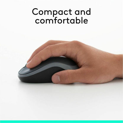 Logitech M185 Wireless Mouse with 2.4GHz Connectivity and 1000 DPI Optical Tracking in Silver