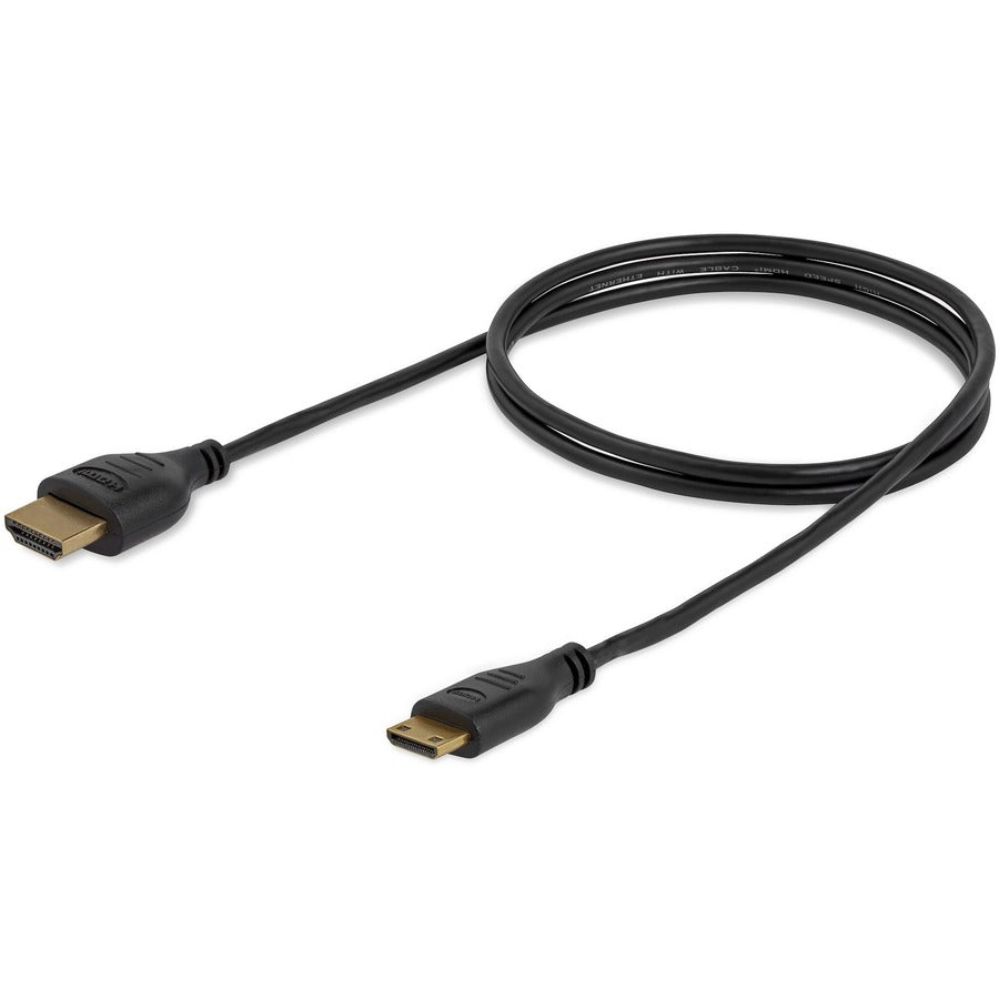 StarTech.com 3 ft Slim High-Speed HDMI to HDMI Mini Cable with Ethernet - HDMI 1.4b, 4K Support