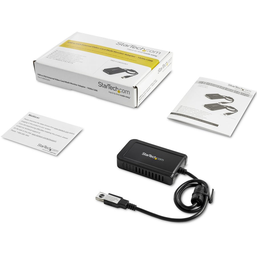 StarTech.com USB 2.0 to VGA External Video Adapter - Multi-Monitor Support up to 1920x1200