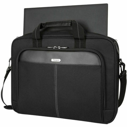 Targus Classic Slim TCT027US 15-16 inch Notebook Briefcase – Lightweight, Durable, TAA Compliant Black Carrying Case with Padded Laptop Compartment and Organizer Front Pocket