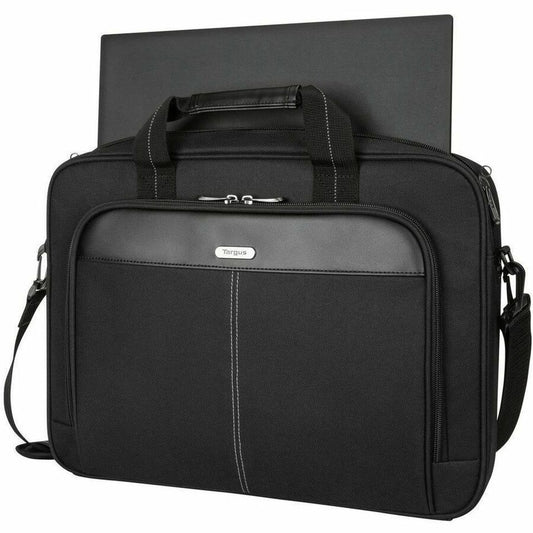 Targus Classic Slim TCT027US 15-16 inch Notebook Briefcase – Lightweight, Durable, TAA Compliant Black Carrying Case with Padded Laptop Compartment and Organizer Front Pocket