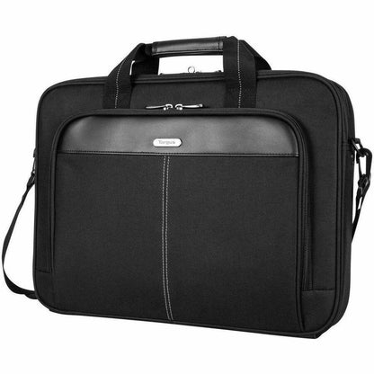 Targus Classic Slim TCT027US 15-16 inch Notebook Briefcase – Lightweight, Durable, TAA Compliant Black Carrying Case with Padded Laptop Compartment and Organizer Front Pocket