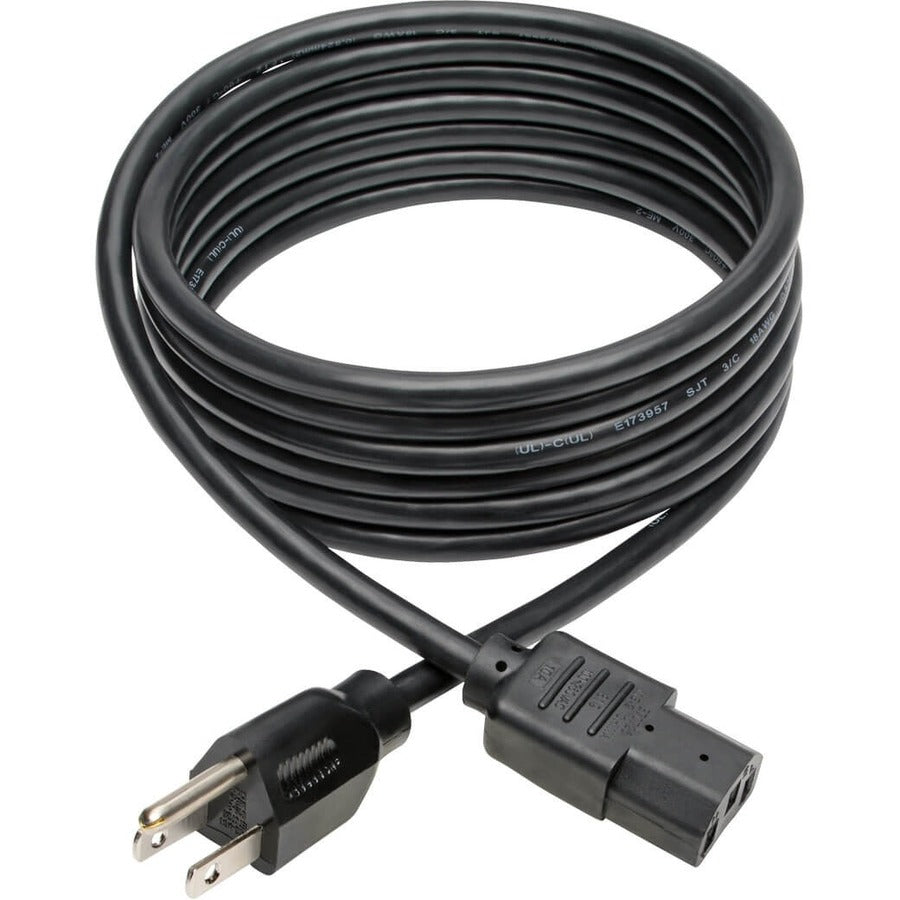 Eaton Tripp Lite Series Desktop Power Cord NEMA 5-15P to IEC C13, 10 ft, Black