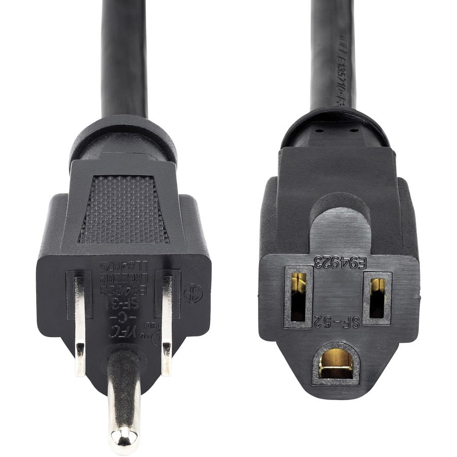 StarTech.com 25 ft Power Cord Extension – NEMA 5-15R to NEMA 5-15P