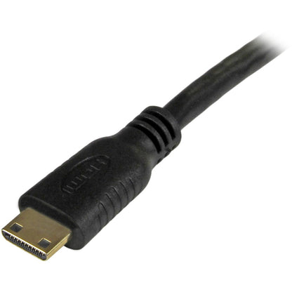 StarTech.com 1ft Mini HDMI to HDMI Cable with Ethernet - High-Speed 4K Video Adapter for Devices and Displays