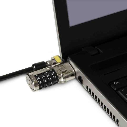 Kensington ClickSafe Combination Laptop Lock - 6 ft Black Cable with 4-Wheel Lock