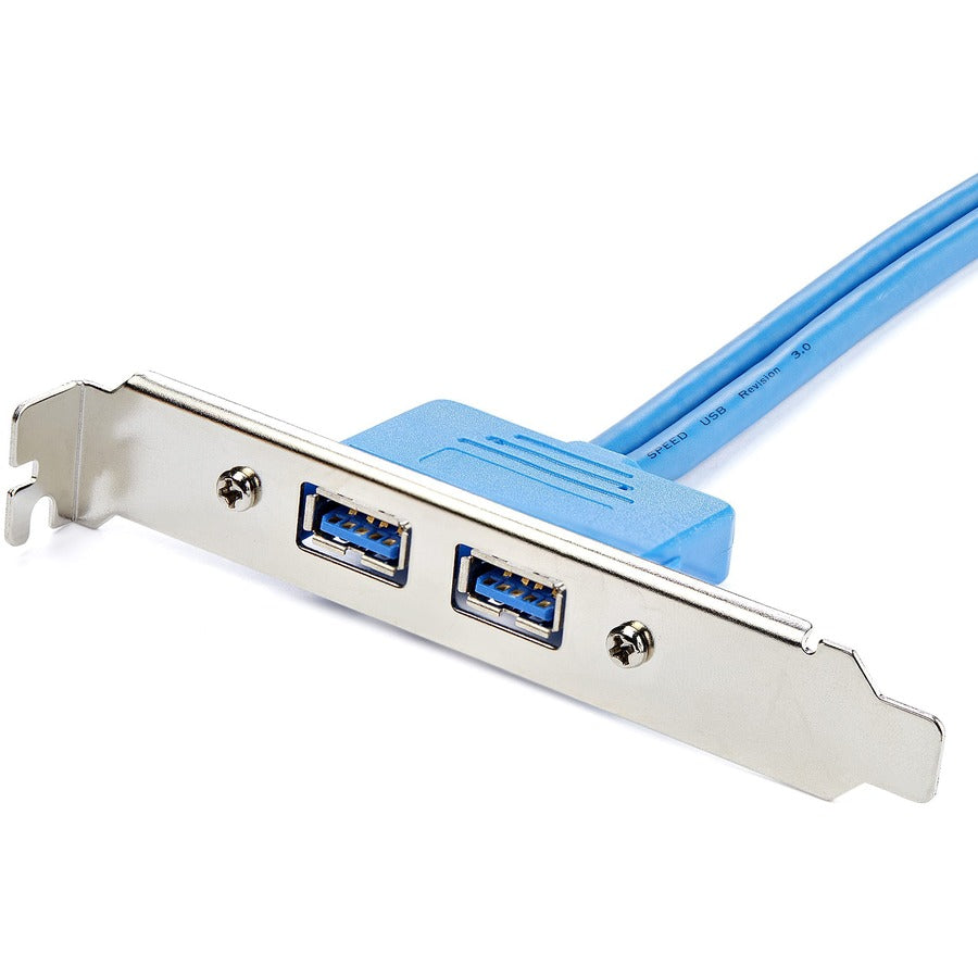 StarTech.com USB3SPLATE 2-Port USB 3.0 A Slot Plate Adapter for Motherboards
