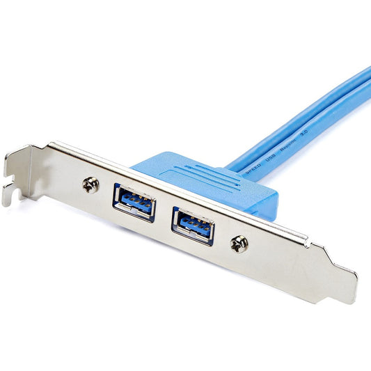 StarTech.com USB3SPLATE 2-Port USB 3.0 A Slot Plate Adapter for Motherboards