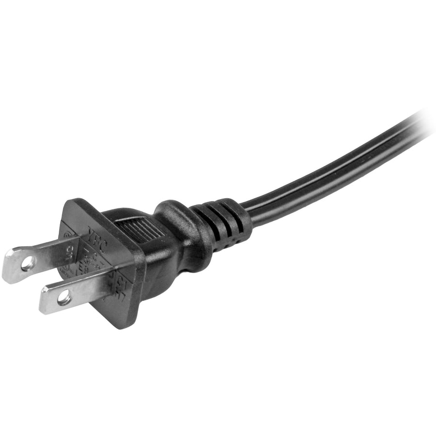 StarTech.com 10 ft Laptop Power Cord – NEMA 1-15P to IEC 60320 C7, 7A 125V, Black