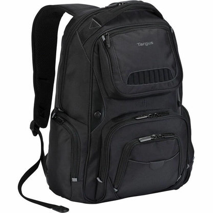 Targus Legend IQ Backpack for 15.6-inch Laptops - Durable Black with Media Pocket and Trolley Strap