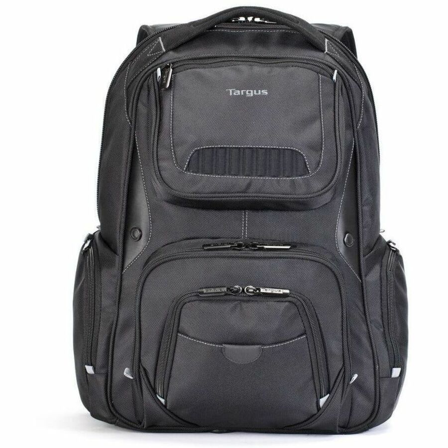 Targus Legend IQ Backpack for 15.6-inch Laptops - Durable Black with Media Pocket and Trolley Strap