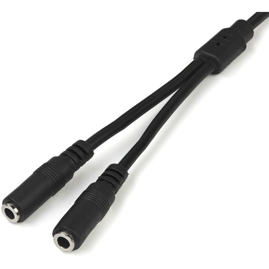 StarTech.com MUY1MFFS Slim 3.5mm Stereo Splitter Cable - 3.5mm Male to Dual 3.5mm Female for Portable Devices