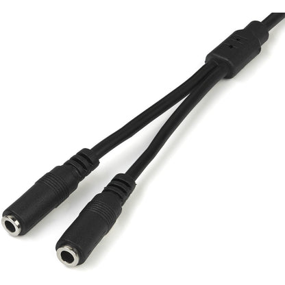 StarTech.com MUY1MFFS Slim 3.5mm Stereo Splitter Cable - 3.5mm Male to Dual 3.5mm Female for Portable Devices