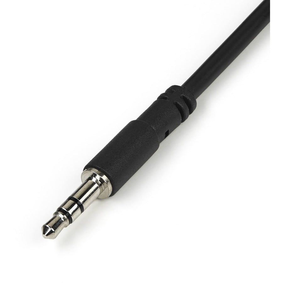 StarTech.com MUY1MFFS Slim 3.5mm Stereo Splitter Cable - 3.5mm Male to Dual 3.5mm Female for Portable Devices