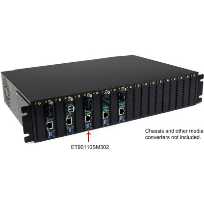 StarTech.com ET90110SM302 10/100 Mbps Single Mode Fiber Media Converter SC (30 km) for Network Extension