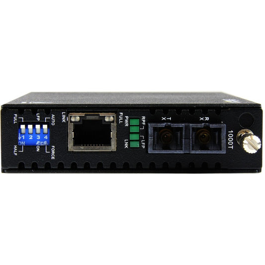 StarTech.com ET91000SC2 Gigabit Multimode Fiber Media Converter with SC Connector - 550m Range