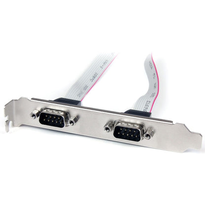 StarTech.com PLATE9M2P16 Dual Port Serial Plate with 2 DB9 Male Ports and 2 IDC10 Female Connectors