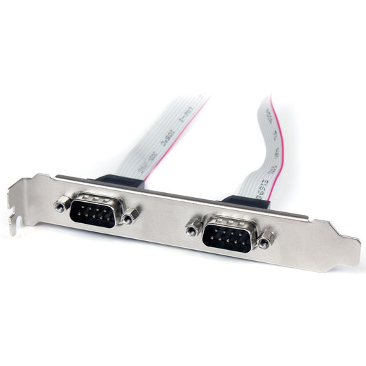 StarTech.com PLATE9M2P16 Dual Port Serial Plate with 2 DB9 Male Ports and 2 IDC10 Female Connectors