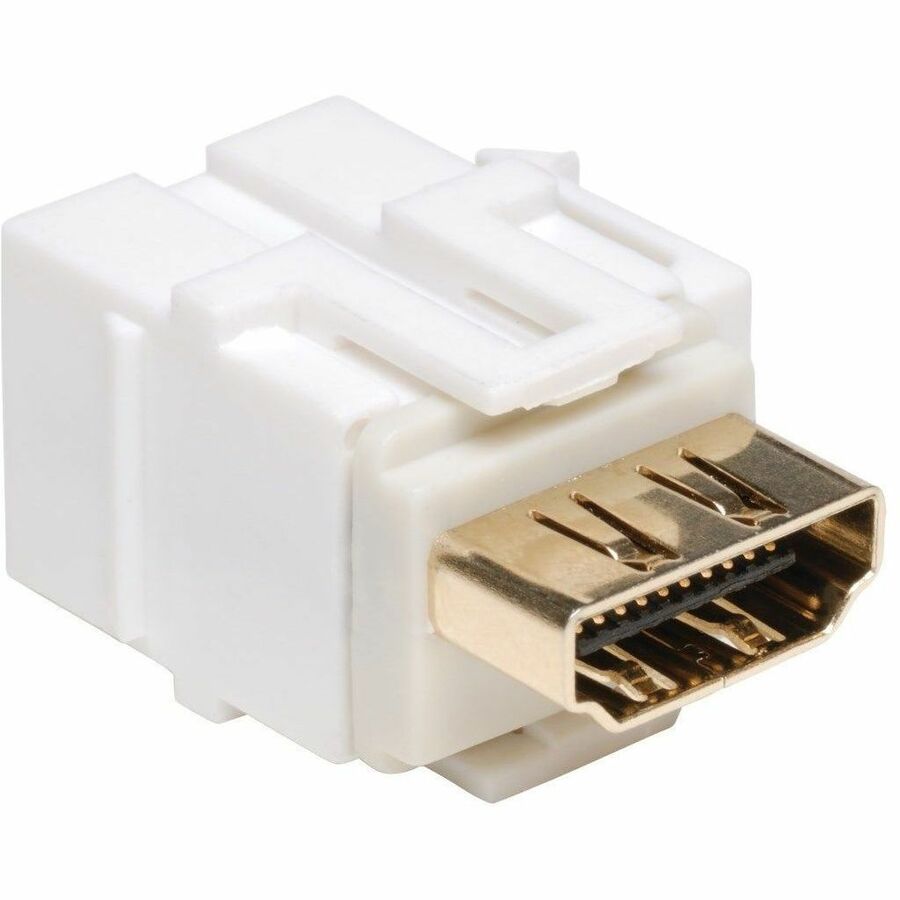 Eaton Tripp Lite Series HDMI Keystone Wallplate Coupler, White (F/F) – High-Speed HDMI Adapter for Keystone Wallplates