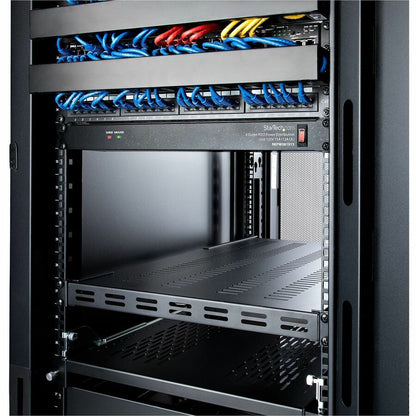 StarTech.com 1U 4-Post Adjustable Vented Rack Mount Shelf - Heavy Duty 19-Inch Server Rack Shelf with 330 lb Capacity