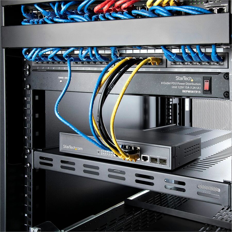 StarTech.com 1U 4-Post Adjustable Vented Rack Mount Shelf - Heavy Duty 19-Inch Server Rack Shelf with 330 lb Capacity