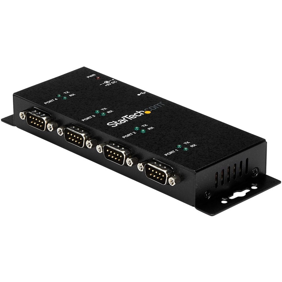 StarTech.com ICUSB2324I 4-Port Industrial USB to Serial Hub with DIN Rail Clips