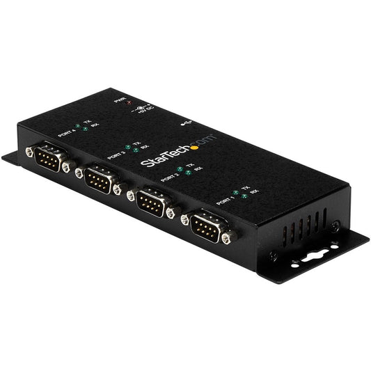 StarTech.com ICUSB2324I 4-Port Industrial USB to Serial Hub with DIN Rail Clips