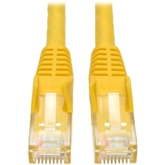 Eaton Tripp Lite Series Cat6 Gigabit Snagless Ethernet Patch Cable - 15 ft Yellow RJ45 Male to Male