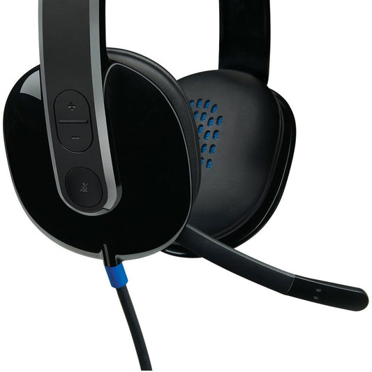 Logitech H540 USB Headset with Noise-Cancelling Microphone and Adjustable Comfort