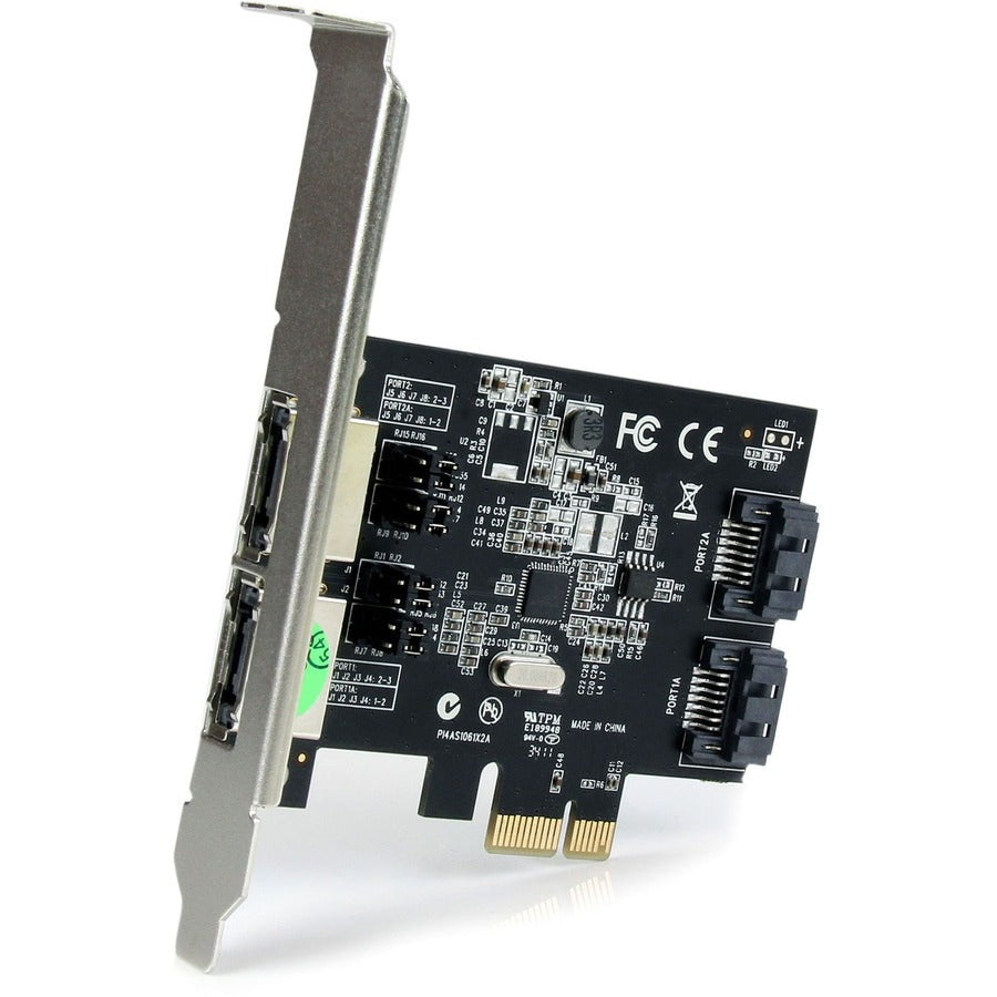 StarTech.com PEXESAT322I PCIe SATA III Controller Card with Dual Ports and Port Multiplier Support