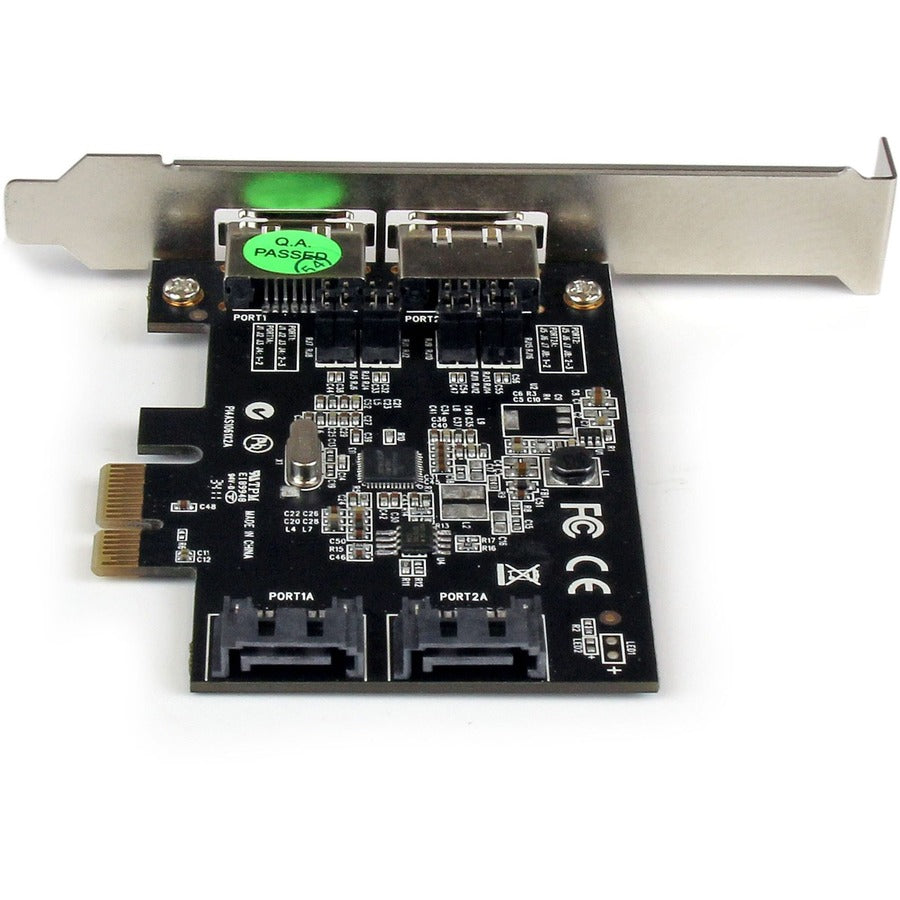 StarTech.com PEXESAT322I PCIe SATA III Controller Card with Dual Ports and Port Multiplier Support