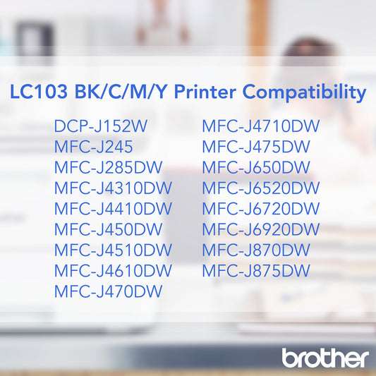Brother Innobella LC1033PKS High-Yield Yellow Ink Cartridge for Brother MFC and DCP Series Printers