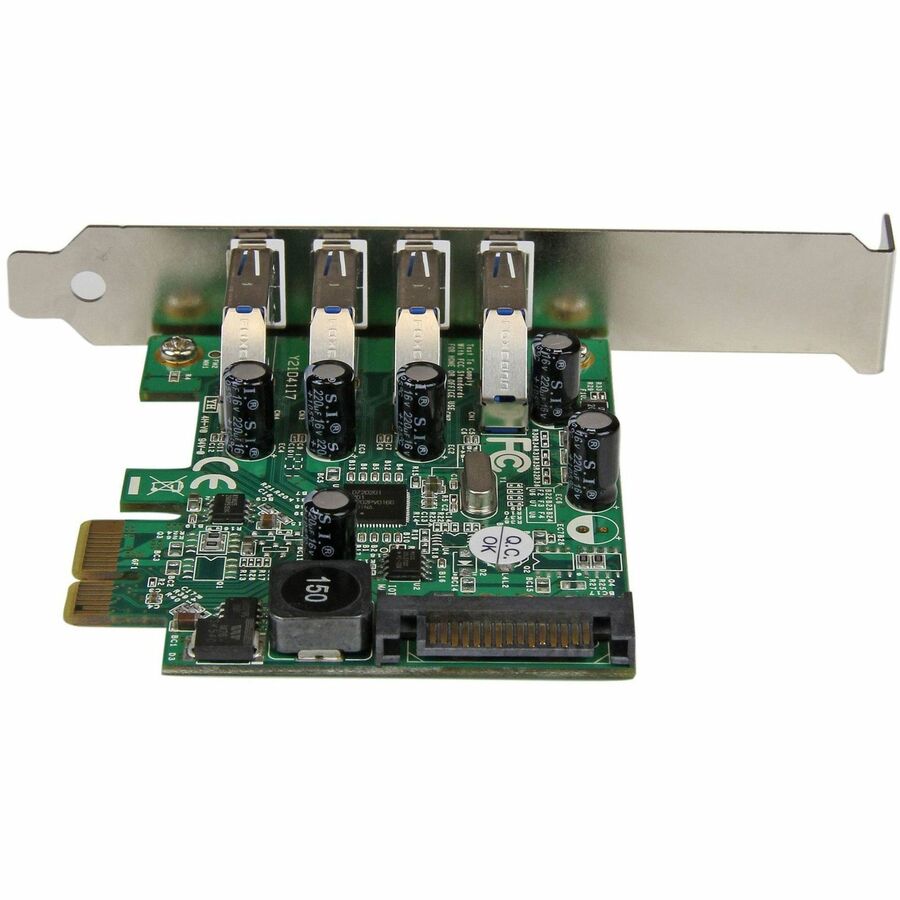 StarTech.com PEXUSB3S4V 4 Port PCIe USB 3.2 Gen 1 Card with SATA Power and UASP Support