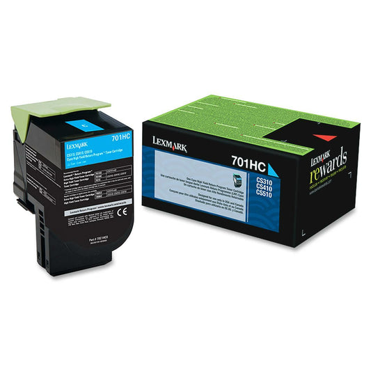 Lexmark 701HC Cyan Toner Cartridge for Lexmark CS310dn and More - High Yield, Reliable Print System