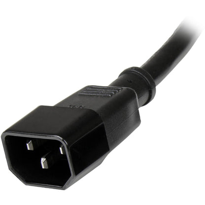 StarTech.com 3ft Heavy Duty C14 to C13 Power Extension Cord - 14 AWG, 250V, Black