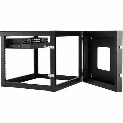 StarTech.com RK819WALLOH 8U Hinged Wall Mount Server Rack – 19-Inch Open Frame Data Rack for IT Equipment